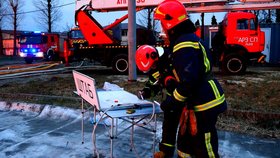 Zásah hasičů ve Lvově. (26.3.2022)