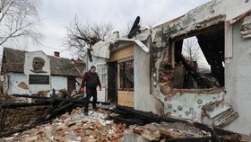 Následky ruského ostřelování ve Lvově. (1.1.2024)