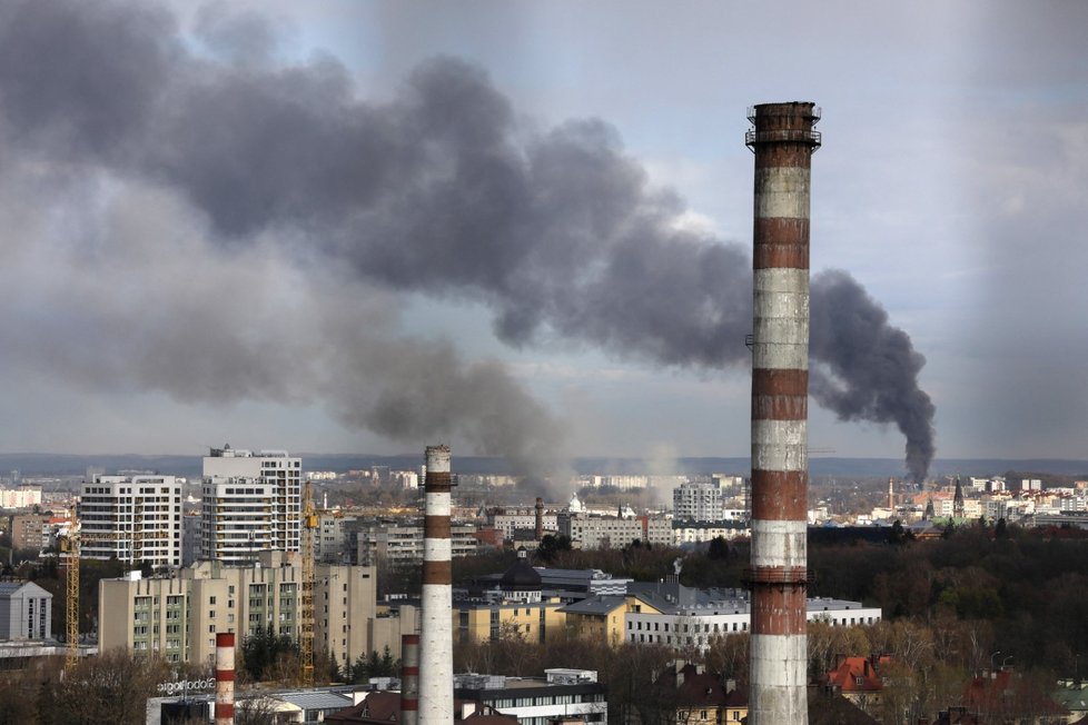 Ruské údery na Lvov (18. 4. 2022)