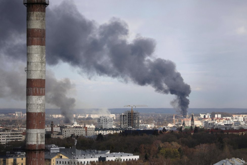 Ruské údery na Lvov (18. 4. 2022)