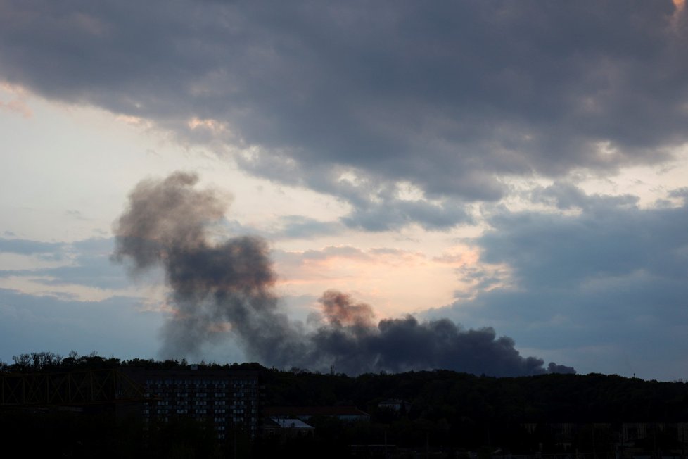 Exploze ve Lvově. (3. 5. 2022)