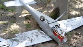 Dron, který se zřítil nedaleko Moskvy.