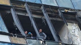 Drony podruhé během dvou dnů poškodily výškovou budovu v Moskvě, kde sídlí i jedno z ministerstev (1.8.2023).