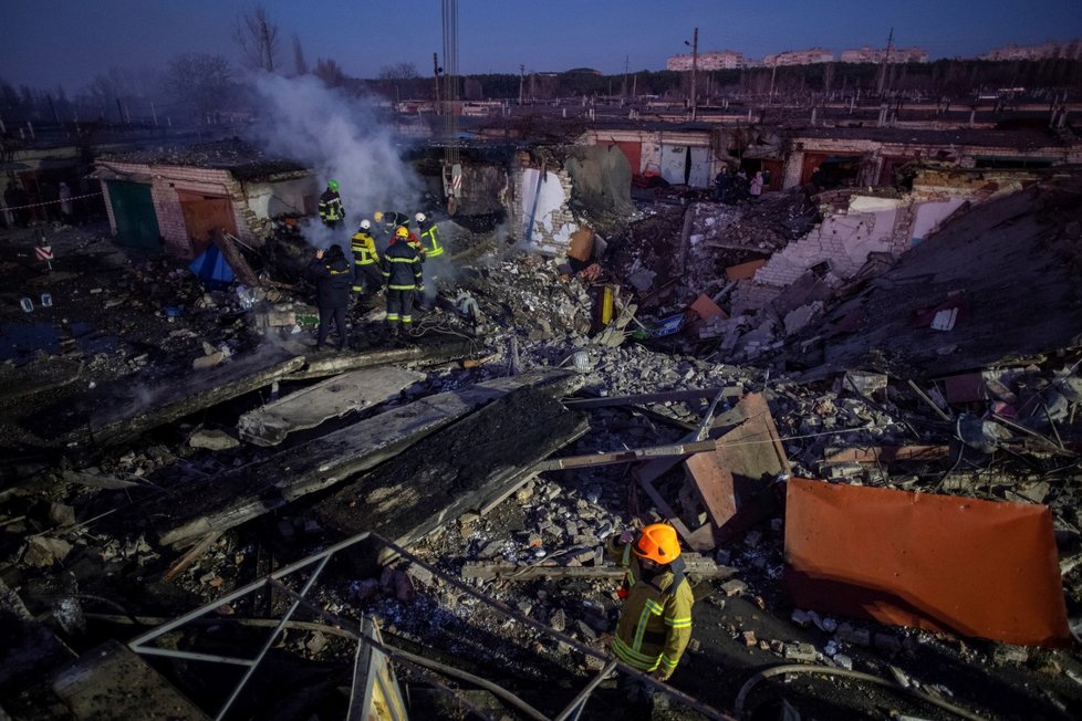 Následky ruského ostřelování v Mykolajivu. (31.12.2022)