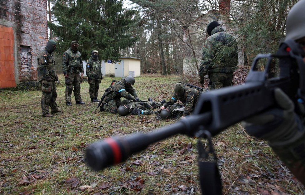 Výcvik ukrajinských vojáků v Německu.