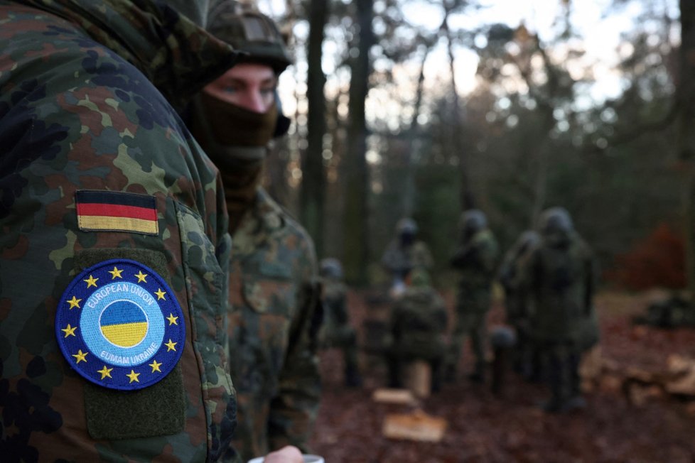 Výcvik ukrajinských vojáků v Německu.