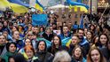Akce na podporu Ukrajiny v Praze. (24.2.2024)