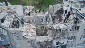 Následky ruského útoku na Slovjansk. (14.4.2023)