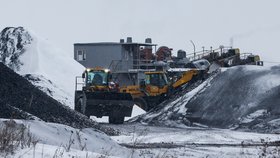 Těžba uhlí v Rusku.