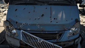 Následky ruského ostřelování v Záporoží. (15.10.2022)