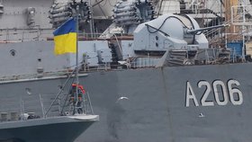 Lodě ukrajinské pobřežní stráže v oděském přístavu