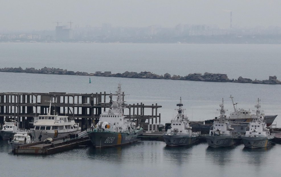 Lodě ukrajinské pobřežní stráže v oděském přístavu