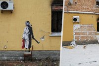 Kyjevan ukradl Banksyho dílo: Vyřízl ho z fasády. Hrozí mu až 12 let vězení