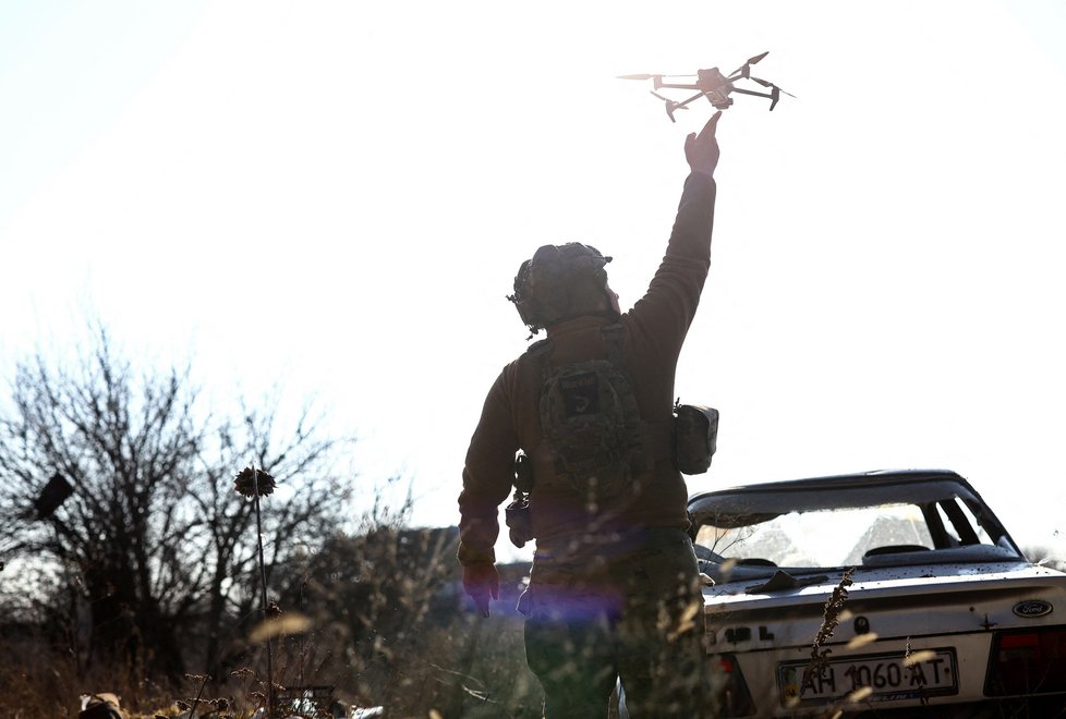 Válka na Ukrajině: Využití dronů na frontě.