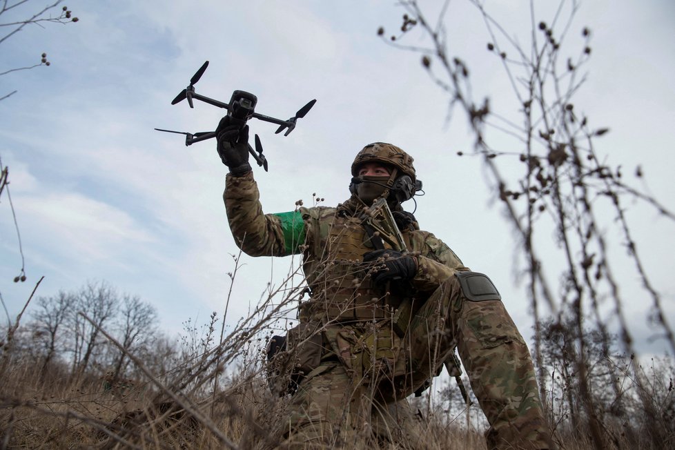 Válka na Ukrajině: Využití dronů na frontě.