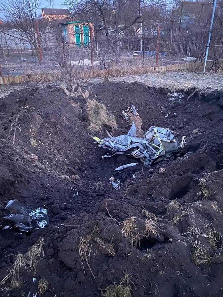 Následky ruského ostřelování v Kyjevě, (15.03.2022).