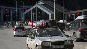 Rusové prchající před mobilizací do Gruzie