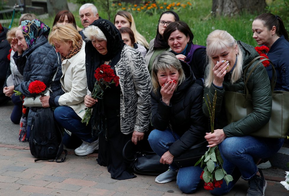 Válka na Ukrajině: Pohřeb padlého vojáka, (18.05.2022).