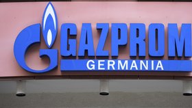 Logo ruského Gazpromu na jejich německé pobočce