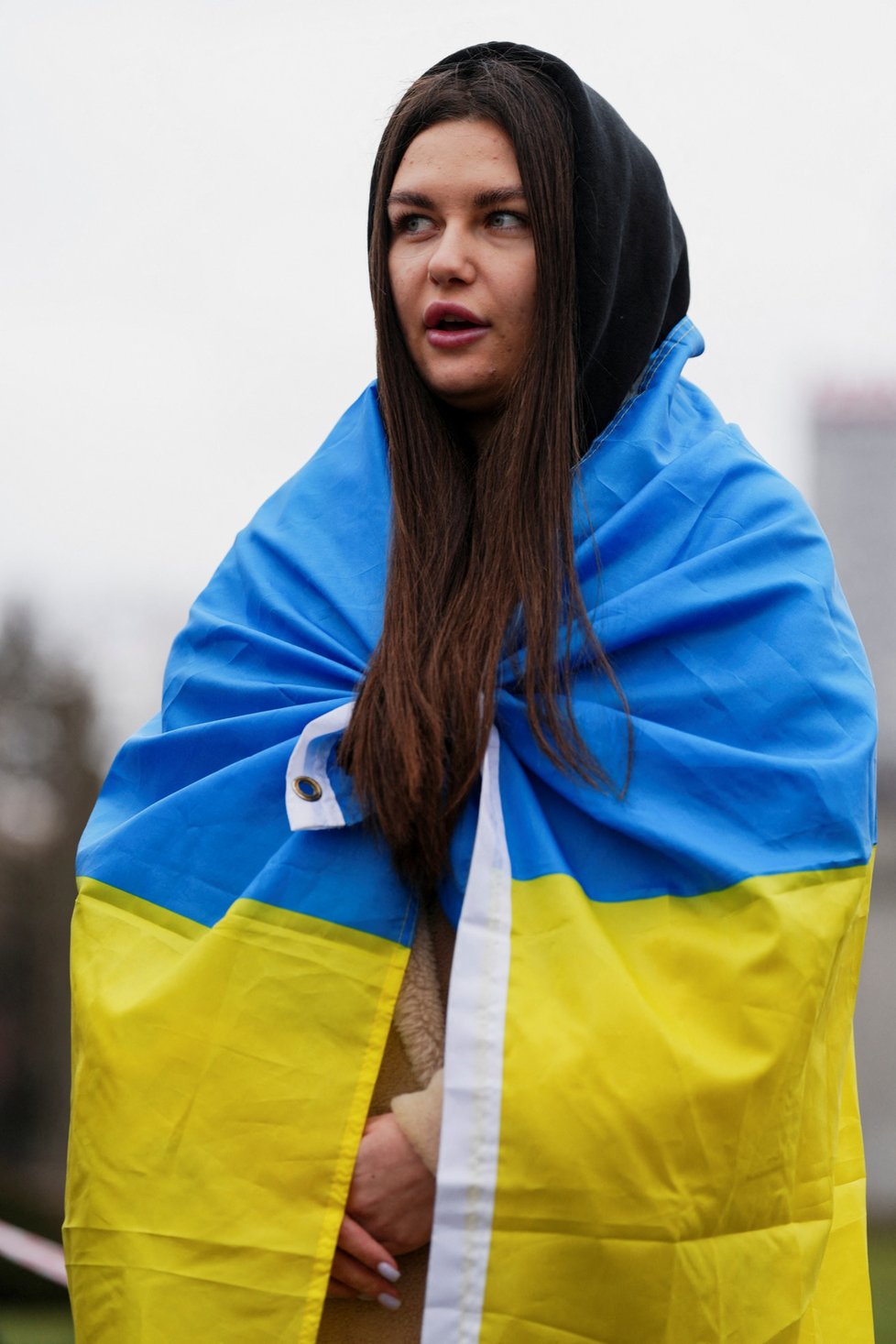 Válka na Ukrajině: Demonstrace za podporu poskytnutí stíhaček Ukrajině, (22.02.2023).