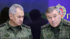 Náčelník generálního štábu Valerij Gerasimov a ruský ministr obrany Šojgu