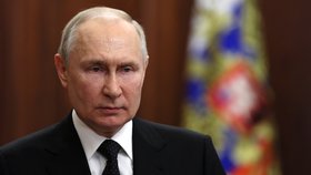 Ruský prezident Vladimir Putin označil ozbrojenou vzpouru wagnerovců pod vedením jejich šéfa za zradu, (24.06.2023).