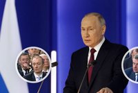 Ruská politická smetánka na Putinově projevu: Zívání, pospávání i (nucené?) ovace