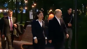 Ruský prezident Vladimir Putin se Ksenií Šojguovou.