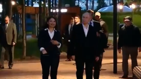 Ruský prezident Vladimir Putin se Ksenií Šojguovou.