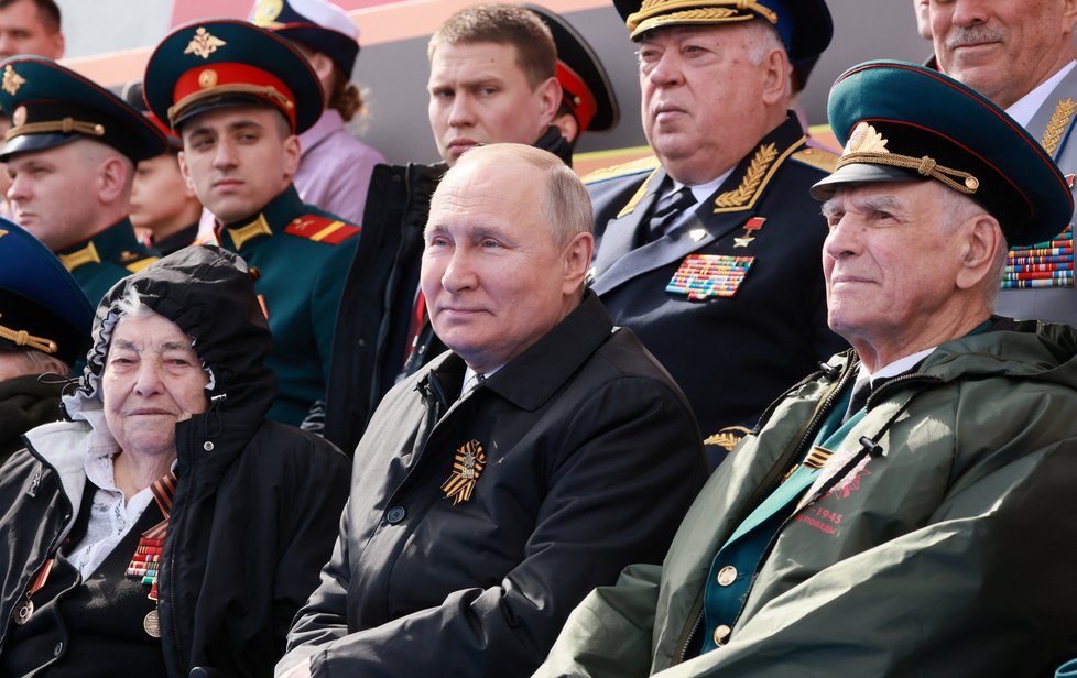 Ruský prezident Putin na oslavách ke Dni vítězství v Moskvě, (9.05.2022)