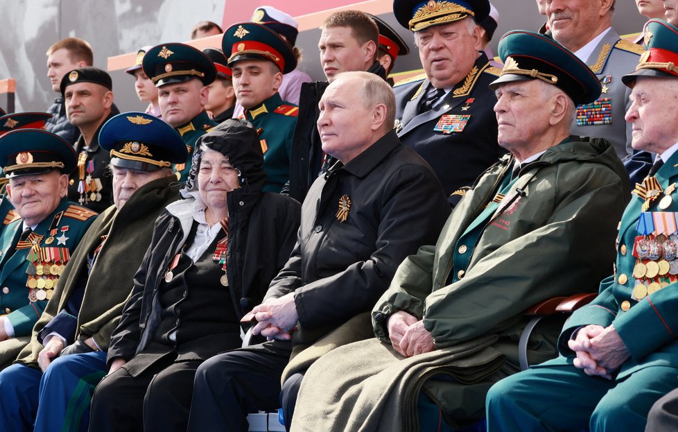 Ruský prezident Putin na oslavách ke Dni vítězství v Moskvě (9.05.2022)