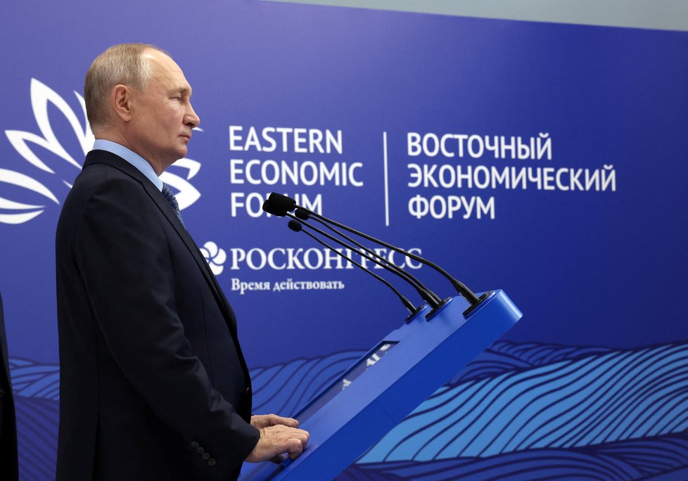 Ruský prezident Vladimir Putina na ekonomickém fóru ve Vladivostoku