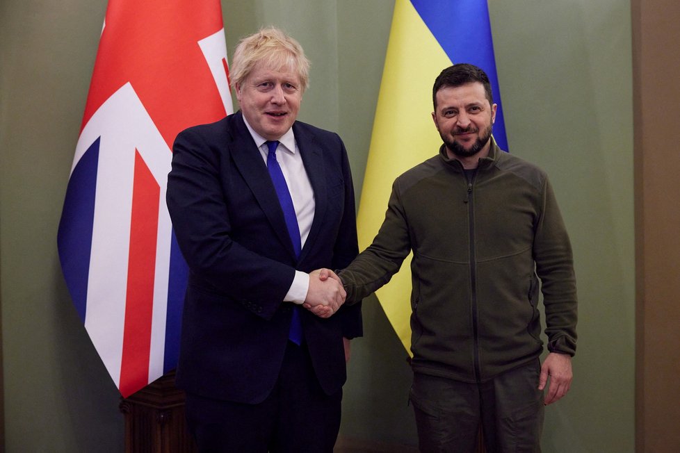 Do Kyjeva za prezidentem Zelenským přijel britský premiér Boris Johnson.