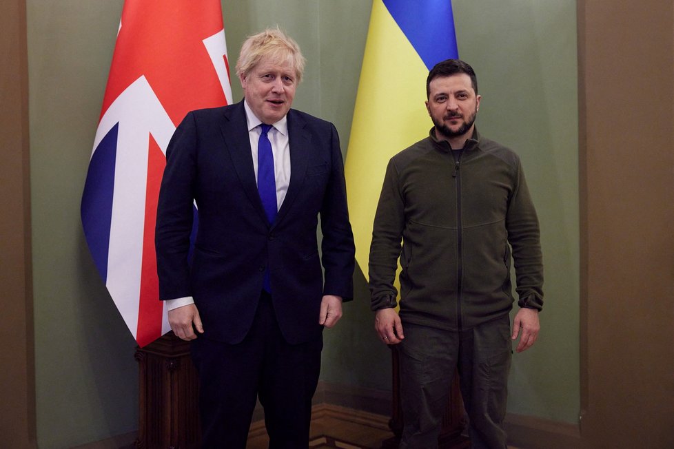 Do Kyjeva za prezidentem Zelenským přijel britský premiér Boris Johnson.