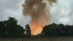 Výbuch továrny na střelný prach v Rusku.