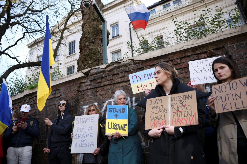 Protesty proti ruské agresi na Ukrajině, (26.02.2022).