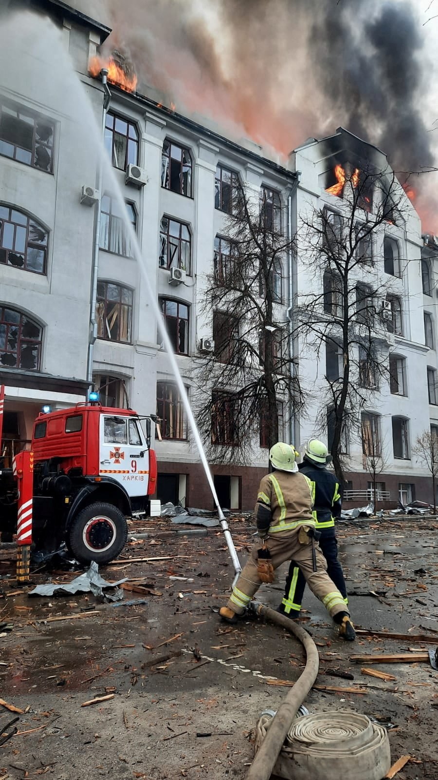 Těžké boje v Charkovu, (2.03.2022).