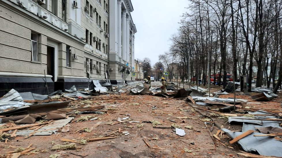 Těžké boje v Charkovu, (2.03.2022).