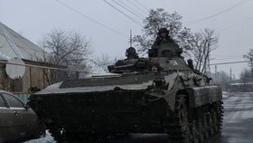 Ukrajinští vojáci poblíž Bachmutu (6. 1. 2023)