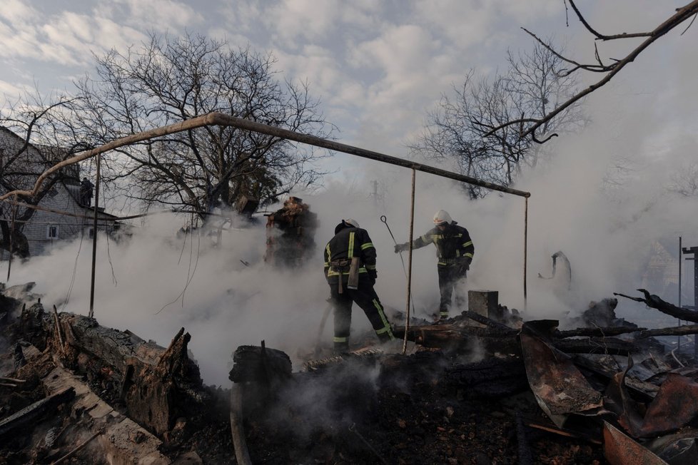 Snímky z Charkova zničeného ostřelováním. (29. 3. 2022)