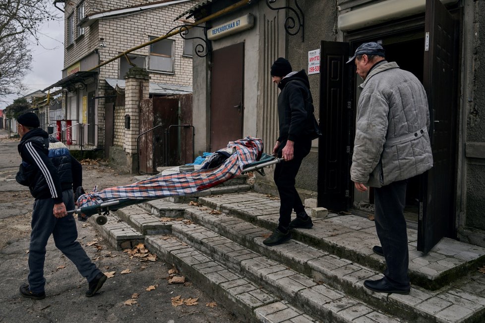 Důsledky ostřelování Chersonu (5. 1. 2023)