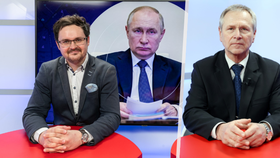 Pavel Havlíček (vlevo) a Jiří Šedivý (vpravo) o vyhlášení částečné mobilizace v Rusku.