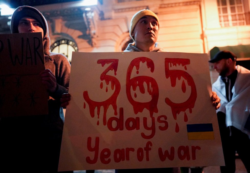 Rok od invaze na Ukrajinu - New York vzpomíná (24. 2. 2023).