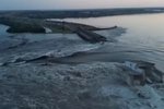 Poškozená Kachovská přehrada (6. 6. 2023)