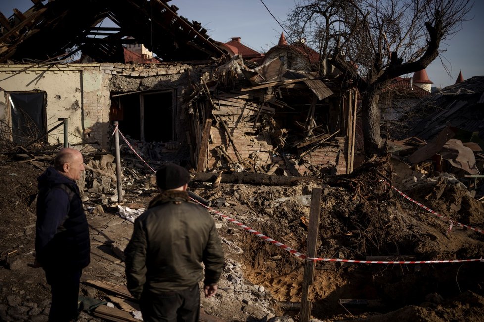 Následky ostřelování Kyjeva - přelom roku 2022/2023