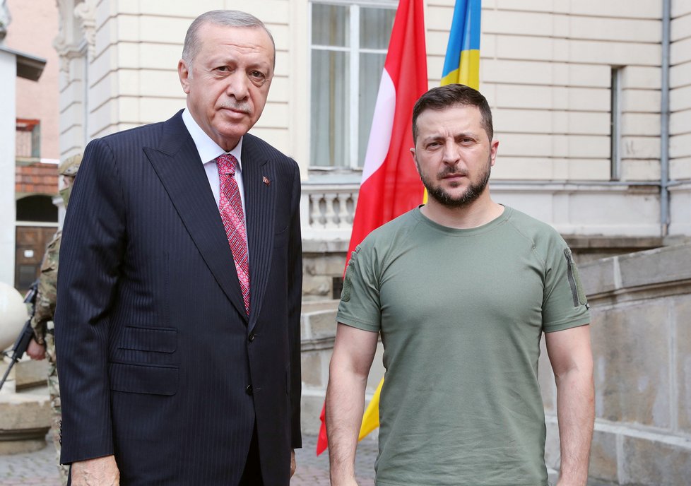 Setkání tureckého prezidenta Erdogana a ukrajinského prezidenta Zelenského