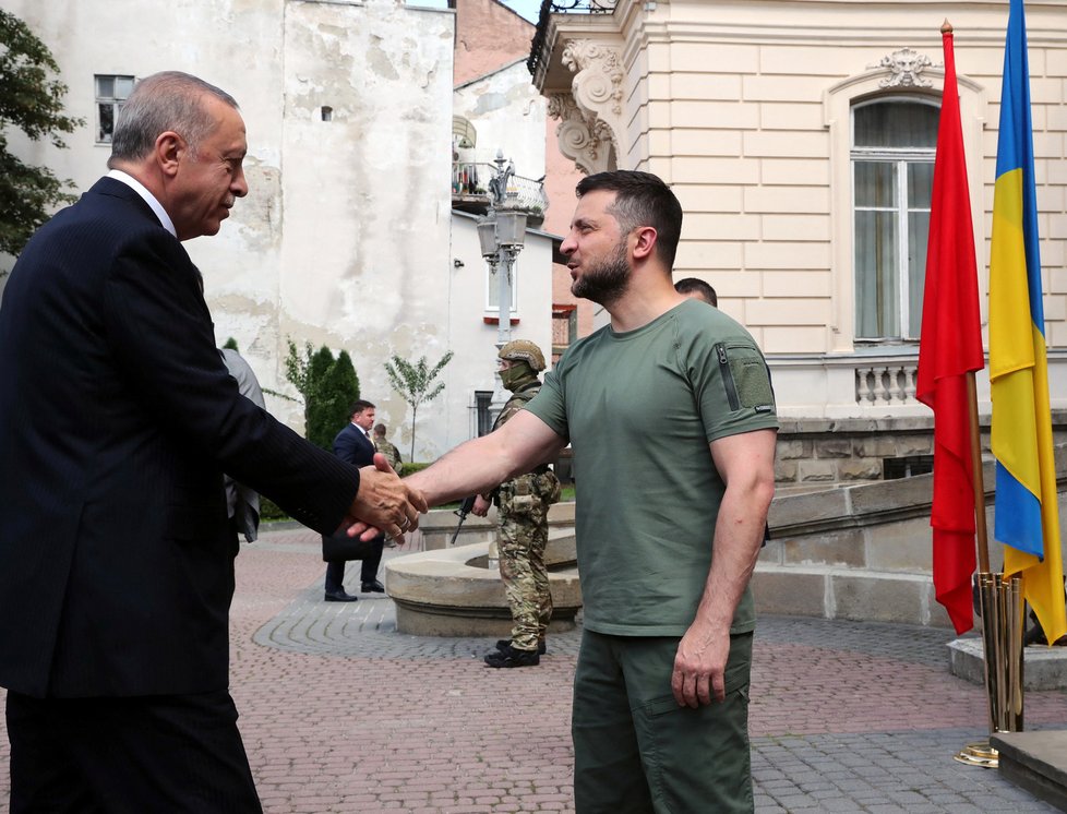 Setkání tureckého prezidenta Erdogana a ukrajinského prezidenta Zelenského