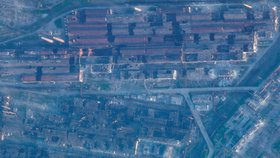 Letecký pohled na Mariupol (4. 5. 2022)