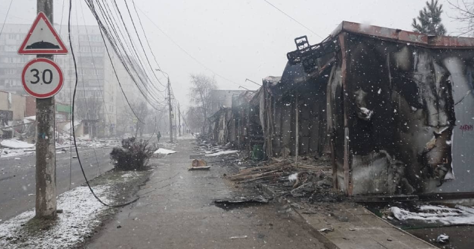 Ruins of Mariupol / Zdevastované město Mariupol.