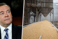 Zákaz vývozu do Ruska? Zrušíme obilnou dohodu, pohrozil expremiér Medveděv
